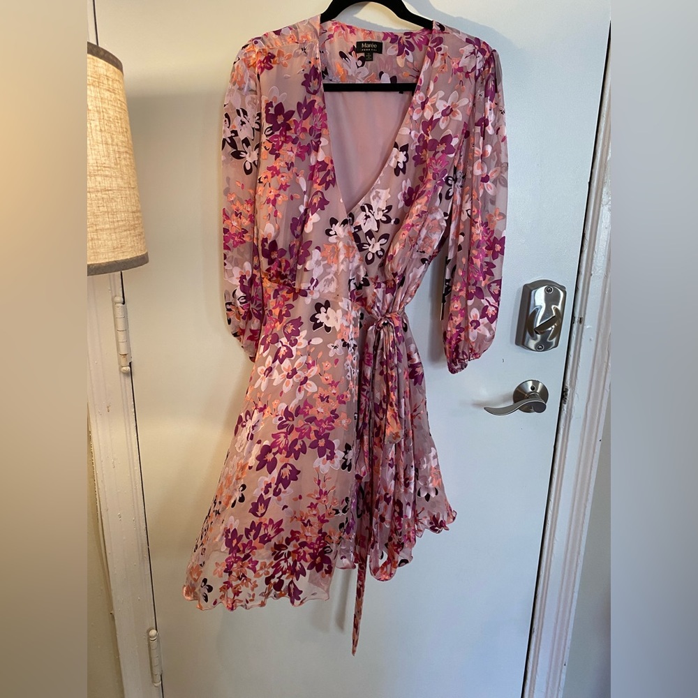 Tags still on beautiful floral wrap dress.